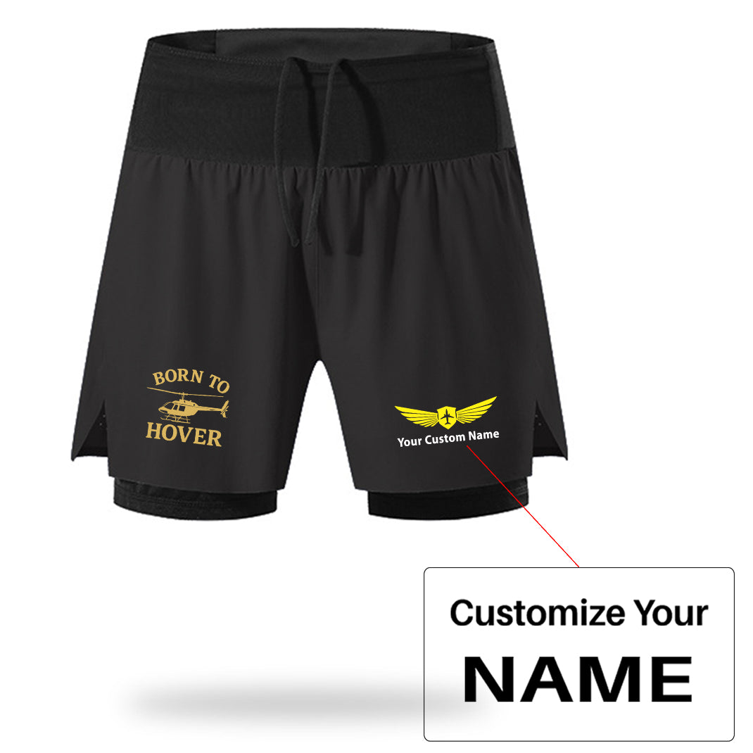 Born To Hover Designed Quick Dry Fitness Shorts