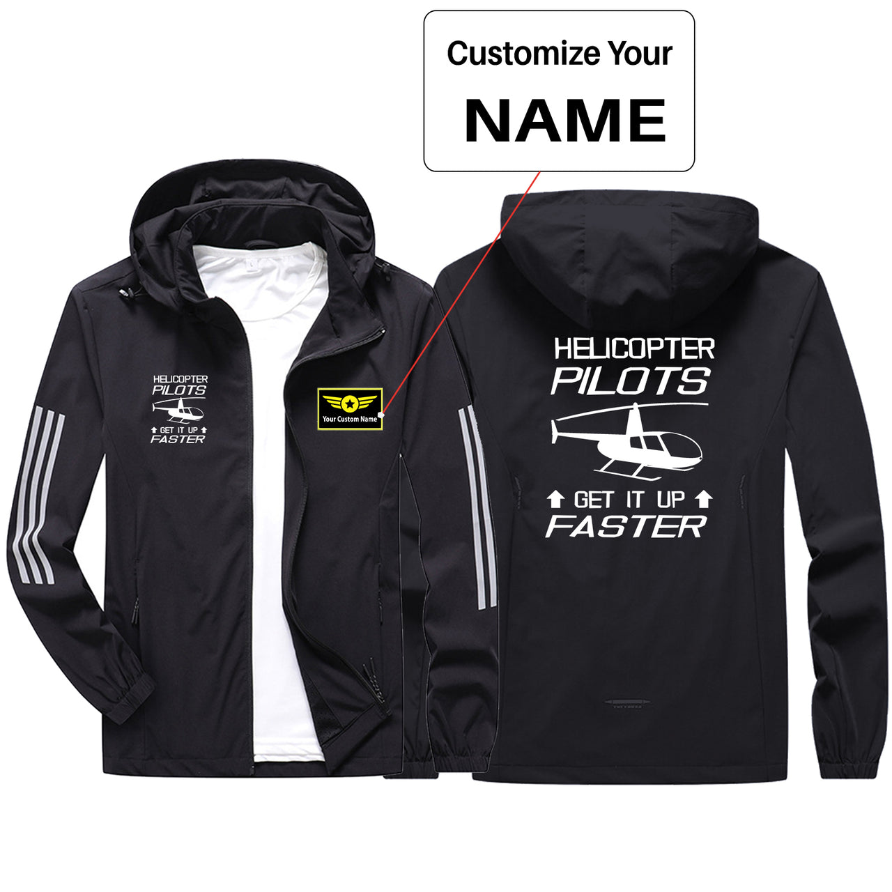 Helicopter Pilots Get It Up Faster Sport & Running Jackets