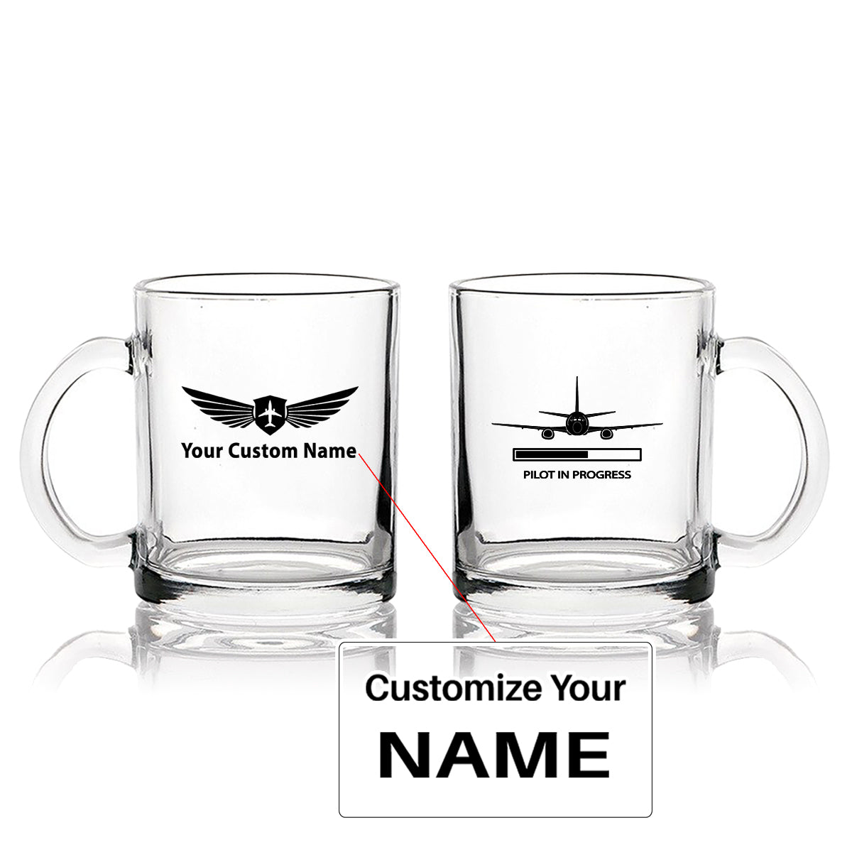 Pilot In Progress Designed Coffee & Tea Glasses