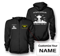 Thumbnail for Air Traffic Controllers - We Rule The Sky Designed Zipped Hoodies
