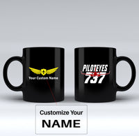Thumbnail for Amazing Piloteyes737 Designed Black Mugs