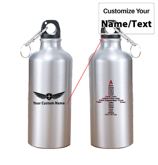 Airplane Shape Aviation Alphabet Designed Thermoses