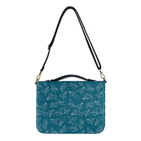 Thumbnail for Paper Airplane & Fly Green 2 Designed PU Accessories Bags Strap Style