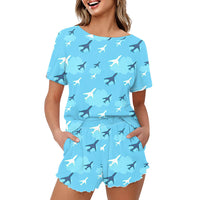 Thumbnail for Cool & Super Airplanes 2 Designed Women Summer Home Suits