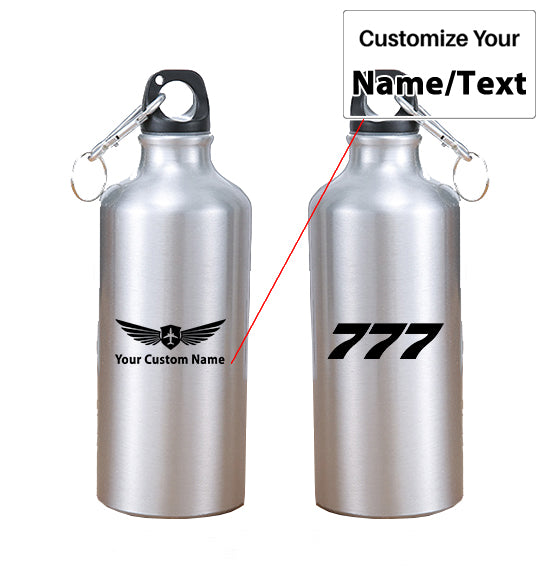 777 Flat Text Designed Thermoses