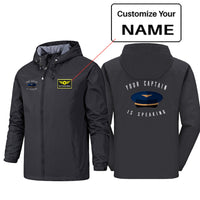Thumbnail for Your Captain Is Speaking Designed Rain Jackets & Windbreakers