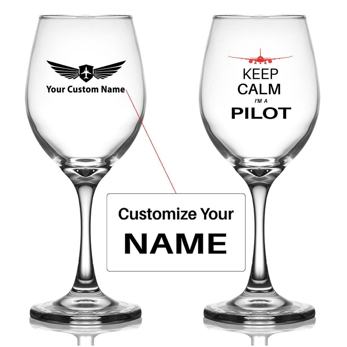Pilot (777 Silhouette) Designed Wine Glasses