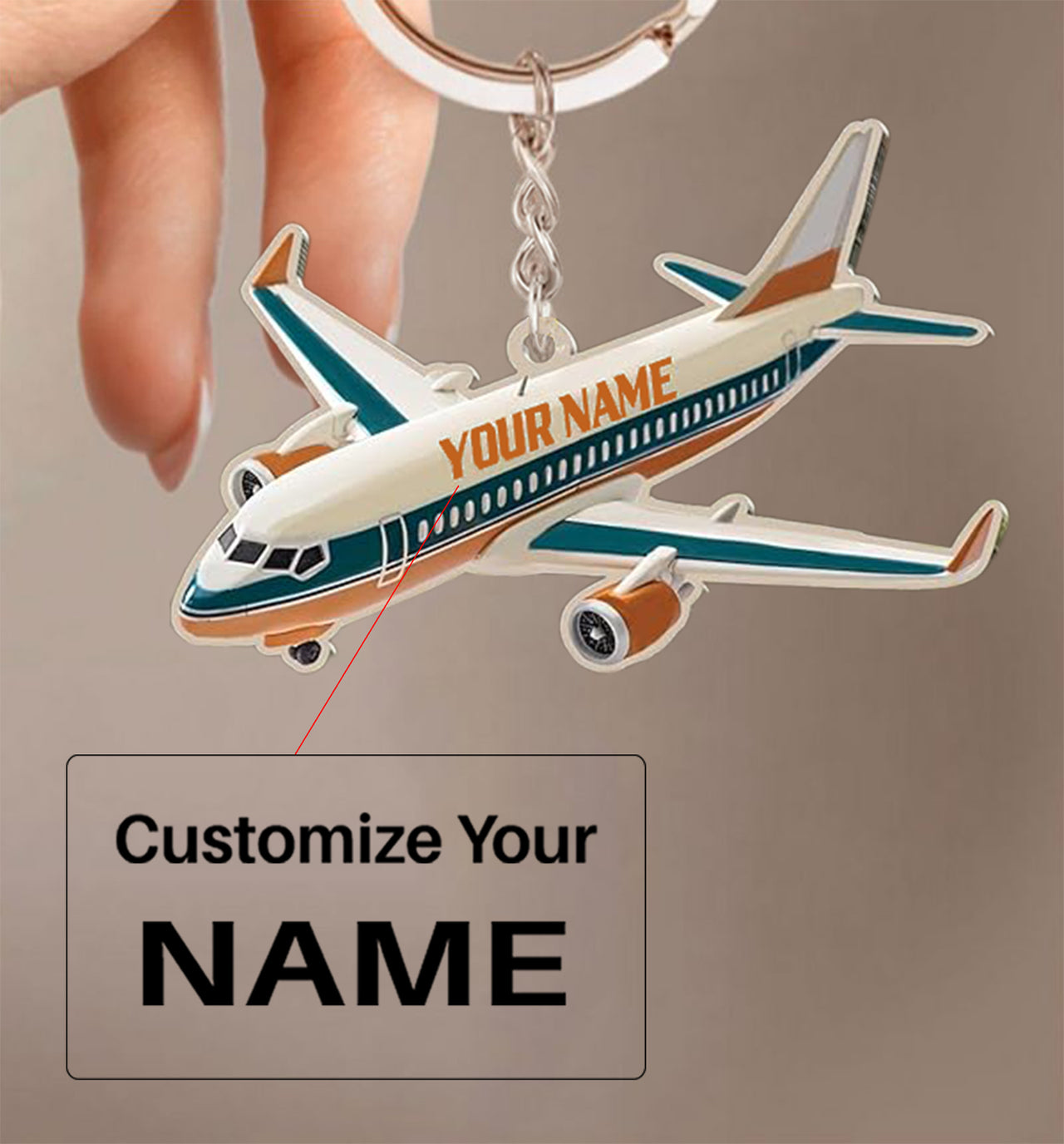 Personalized Airplane (1) Ornaments Acrylic Key Chains