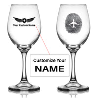 Thumbnail for Aviation Finger Print Designed Wine Glasses