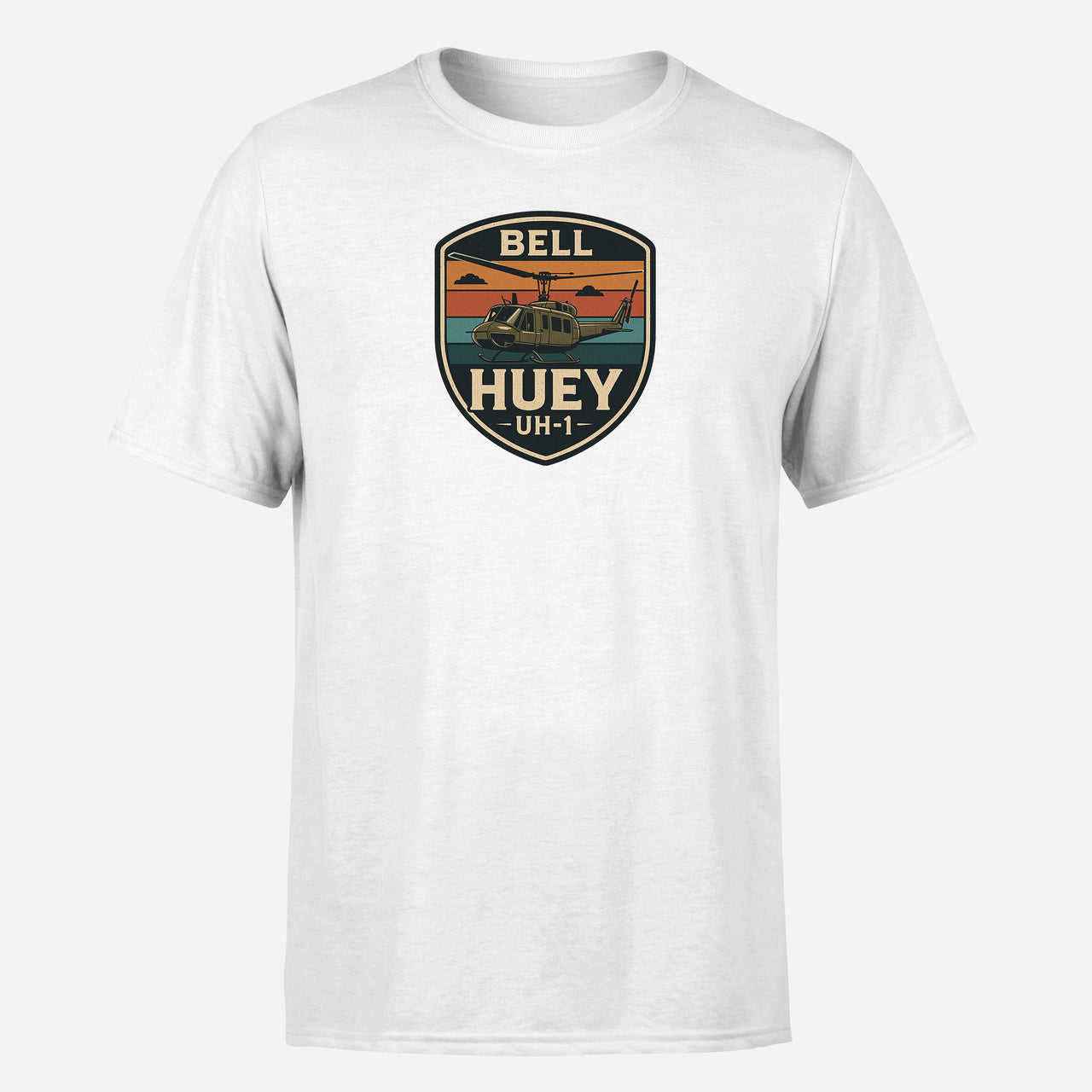 Retro BELL HUEY UH-1 Design Super Quality T-Shirts
