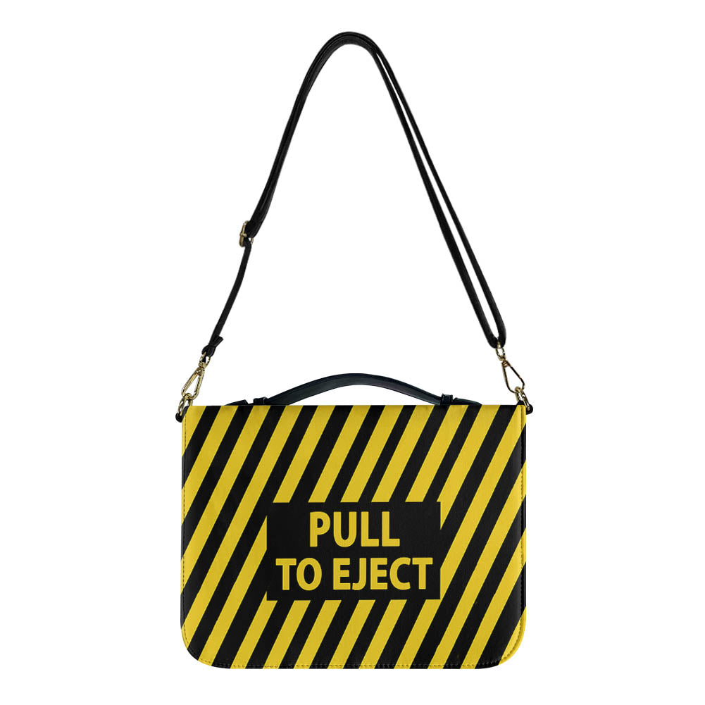 Pull To Eject 2 Designed PU Accessories Bags Strap Style