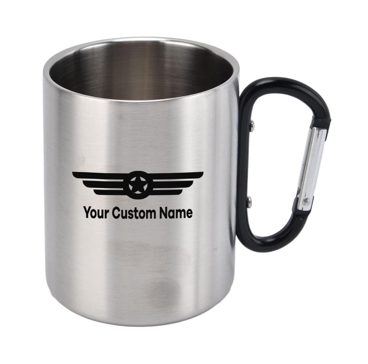 Custom Name (Badge 6) Designed Stainless Steel Outdoors Mugs