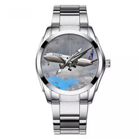 Thumbnail for United Airways Boeing 777 Designed Stainless Steel Band Watches
