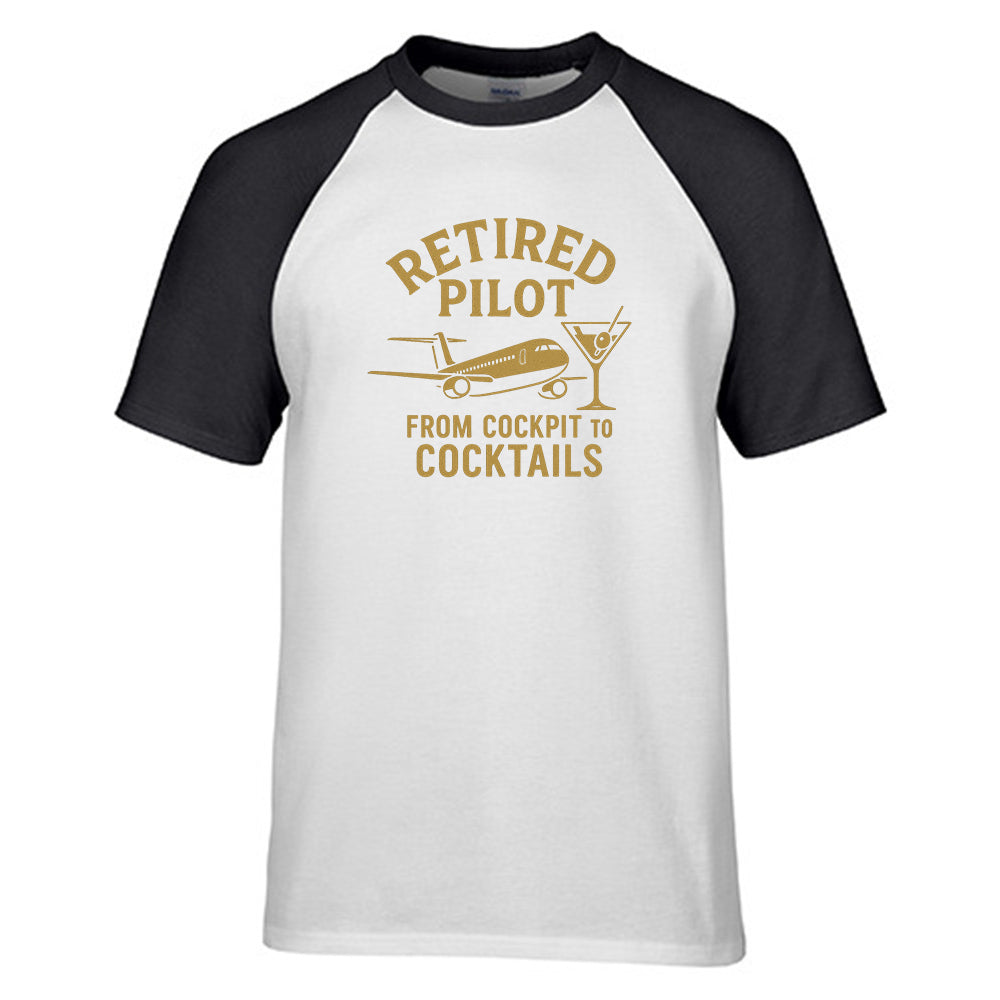 Retired Pilot & Coctails Designed Raglan T-Shirts