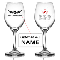 Thumbnail for Aviation Alphabet 2 Designed Wine Glasses
