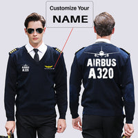 Thumbnail for Airbus A320 & Plane Designed Wool Pilot Sweaters