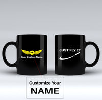 Thumbnail for Just Fly It 2 Designed Black Mugs