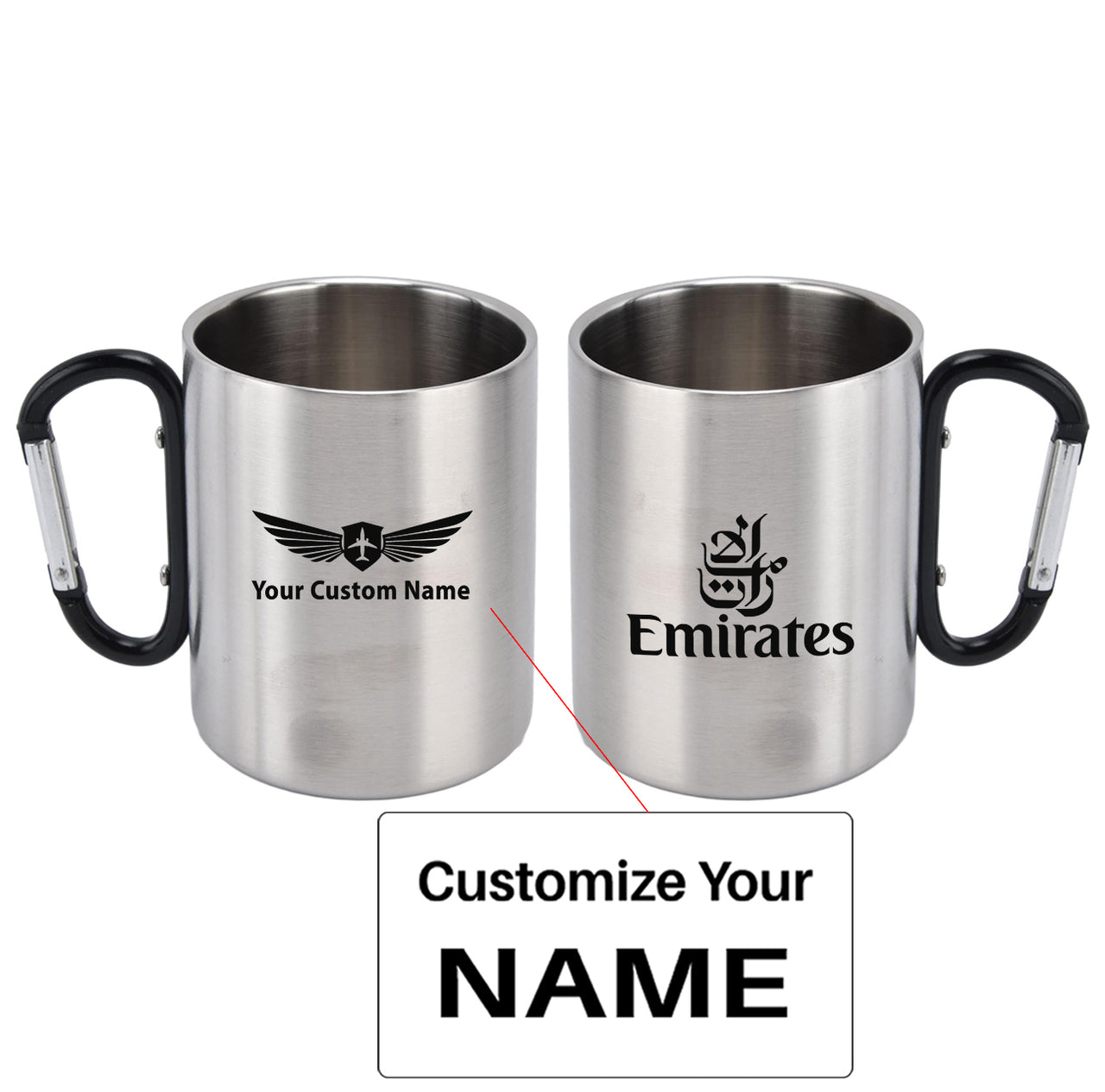 Emirates Airlines Designed Stainless Steel Outdoors Mugs