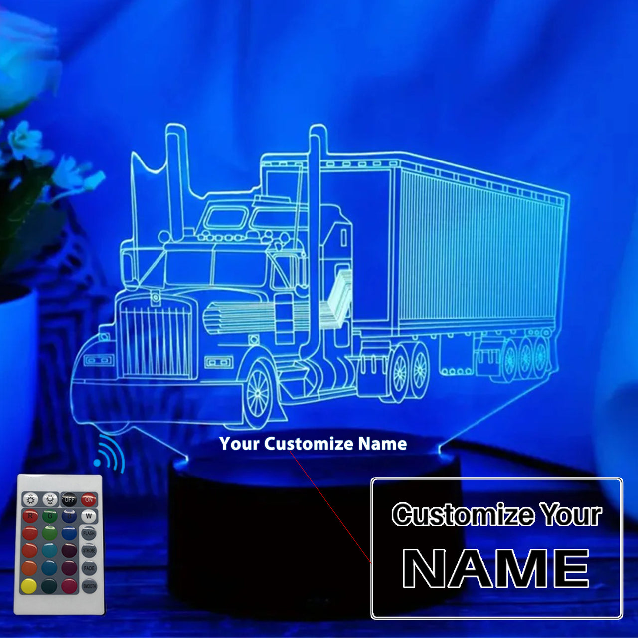 Truck 3D Designed Night Lamp