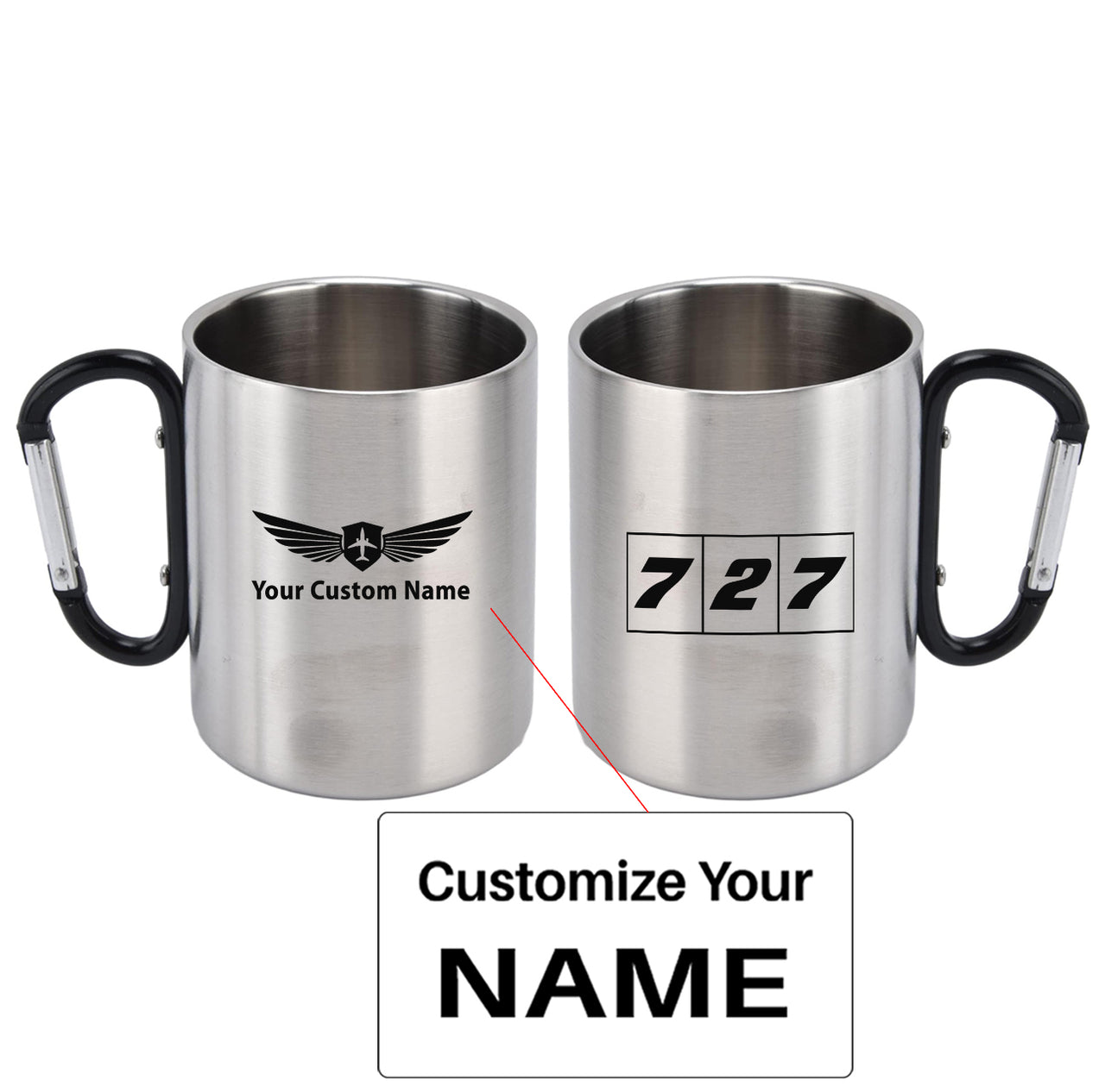 Flat Colourful 727 Designed Stainless Steel Outdoors Mugs