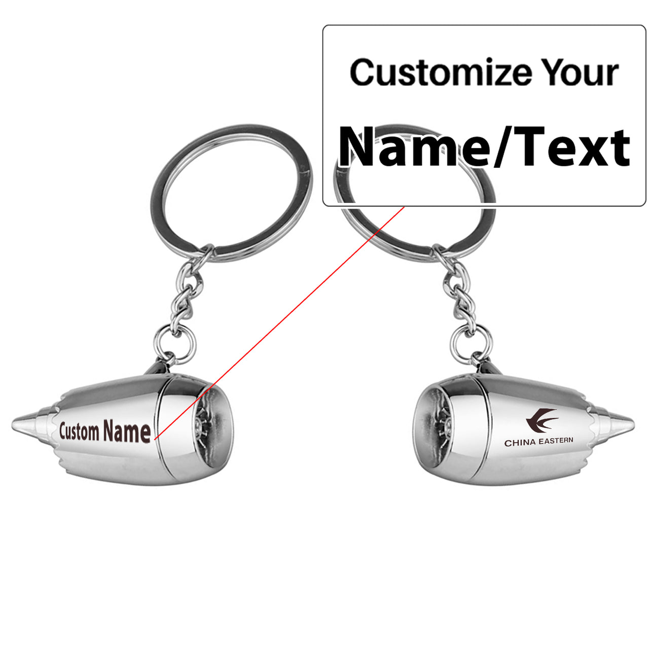 China Eastern Airlines Jet Engine Turbine Key Chains