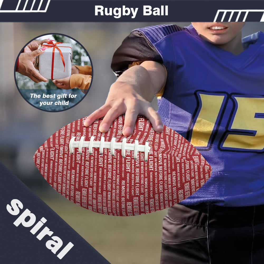 Remove Before Flight 3-Red Designed Rugby