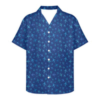 Thumbnail for Many Airplanes Blue Designed 3D Hawaiian Shirts