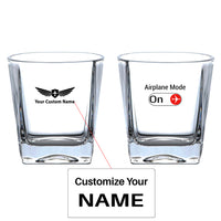 Thumbnail for Airplane Mode On Designed Whiskey Glass
