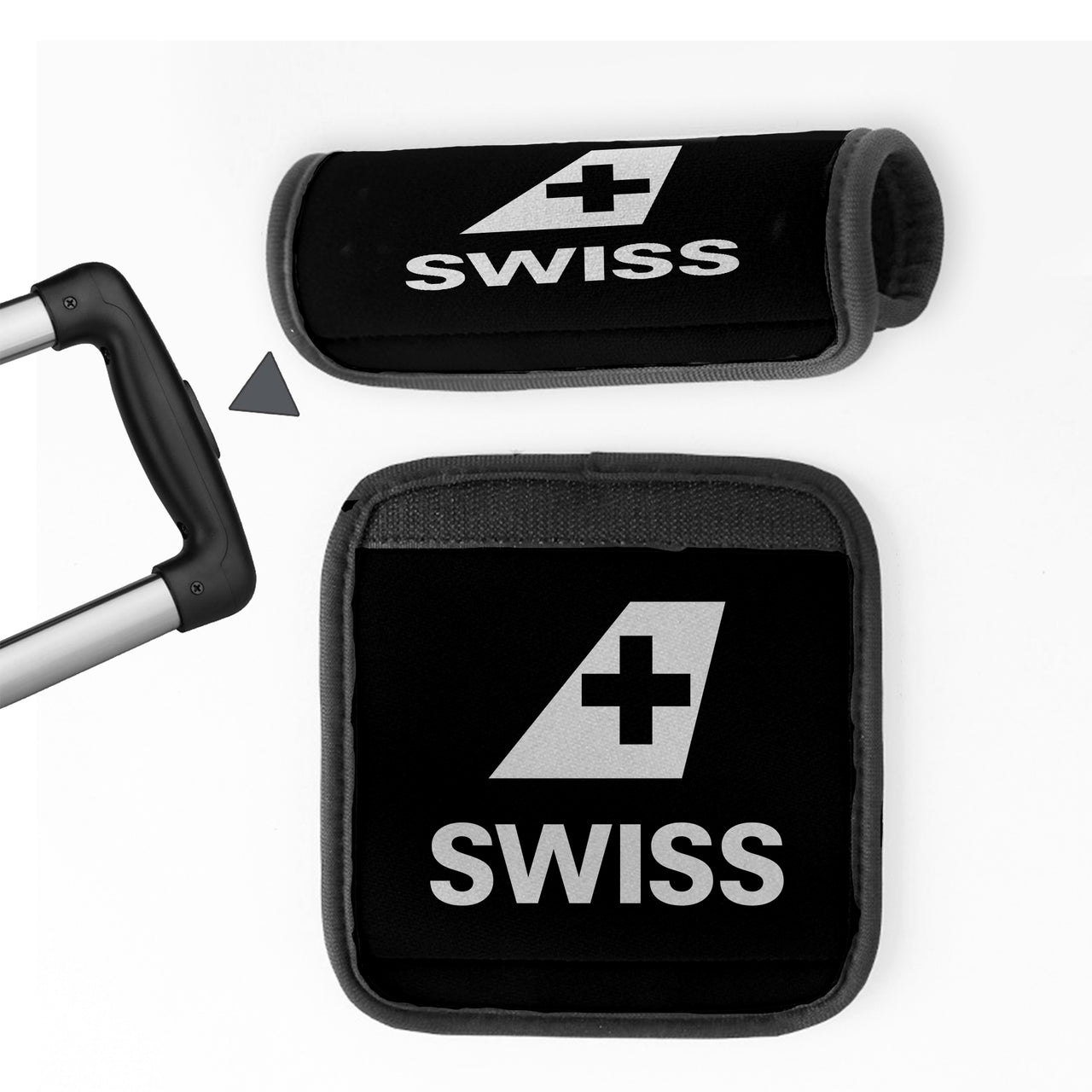 Swiss International Airlines Designed Neoprene Luggage Handle Covers