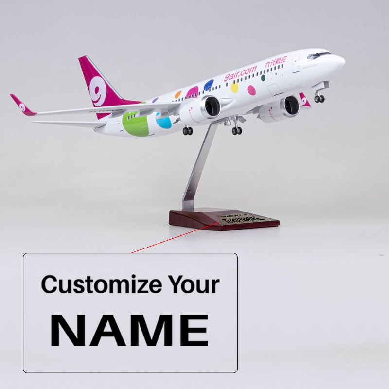 9air Boeing 737-800 (Special Edition 47CM) Airplane Model