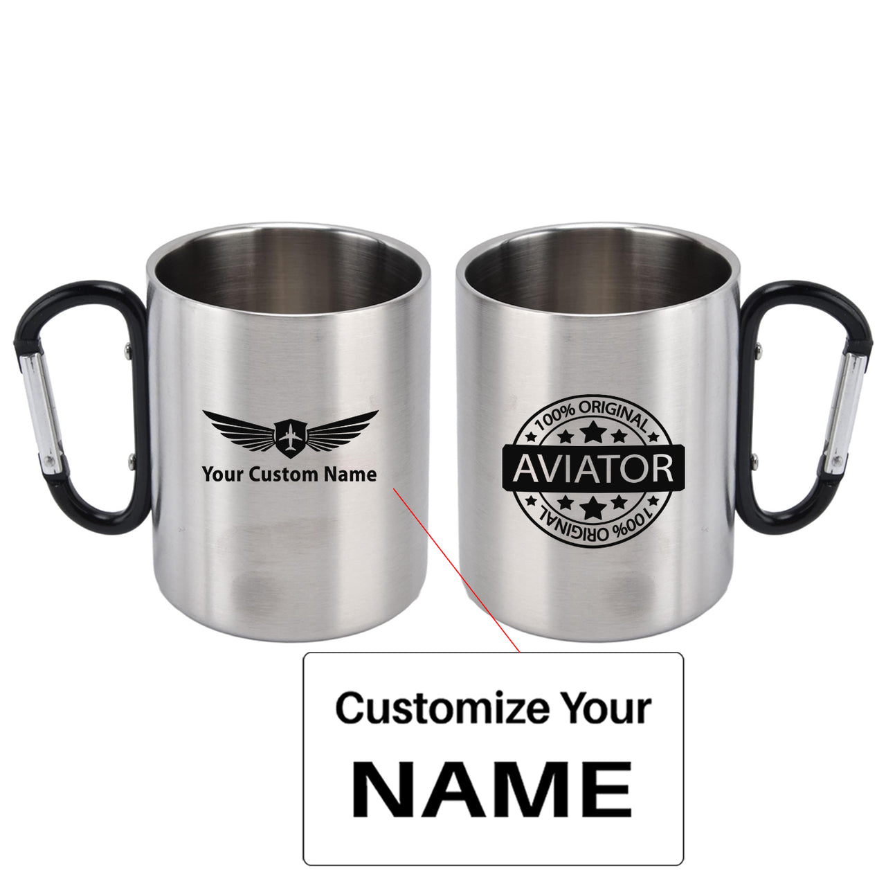 %100 Original Aviator Designed Stainless Steel Outdoors Mugs