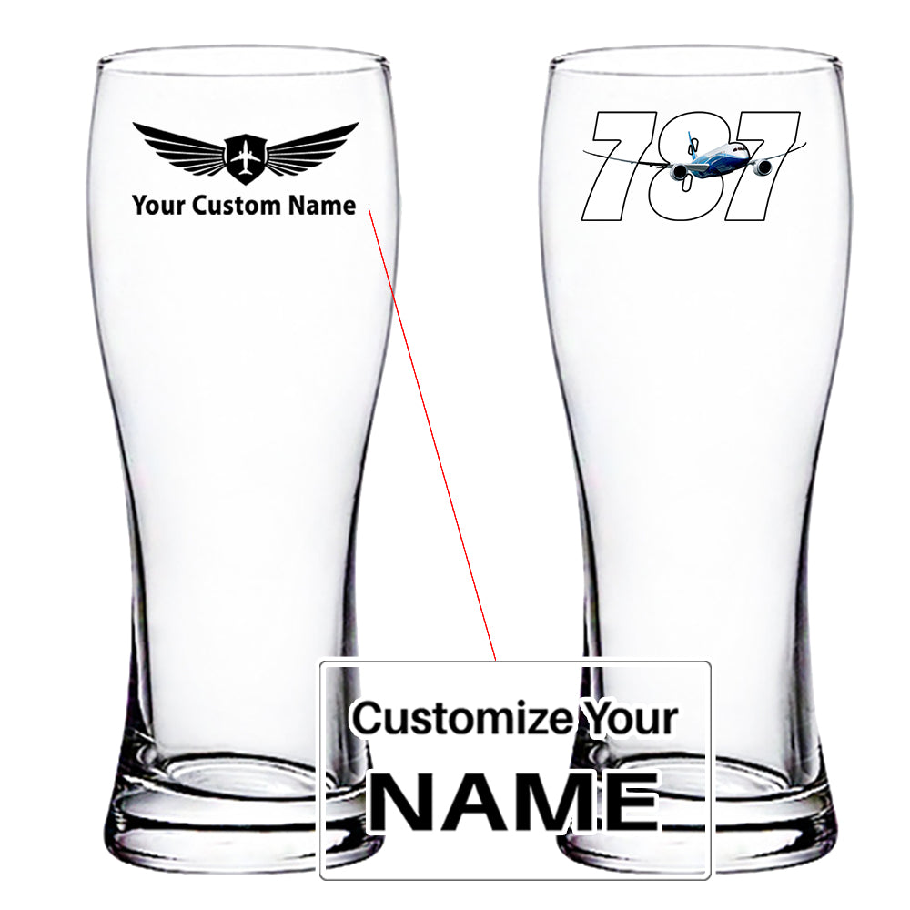 Super Boeing 787 Designed Pilsner Beer Glasses