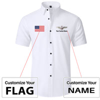 Thumbnail for Custom Flag &Custom Name (US Air Force & Star) Design Super Quality Short Sleeve Shirts
