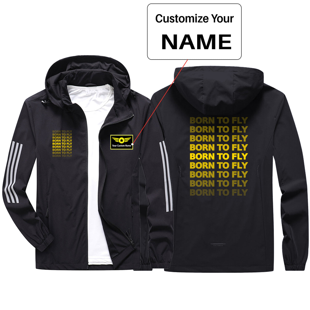 Born To Fly Opacity Design Sport & Running Jackets