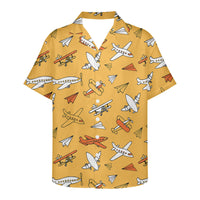 Thumbnail for Super Drawings of Airplanes Designed 3D Hawaiian Shirts