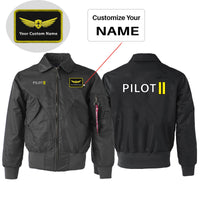 Thumbnail for Pilot & Stripes (2 Lines) Designed Embroidered Patch Attachable Jackets