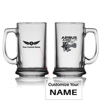 Thumbnail for Airbus A350 & Trent Wxb Engine Designed Beer Glass with Holder