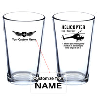 Thumbnail for Helicopter [Noun] Designed Beer & Water Glasses