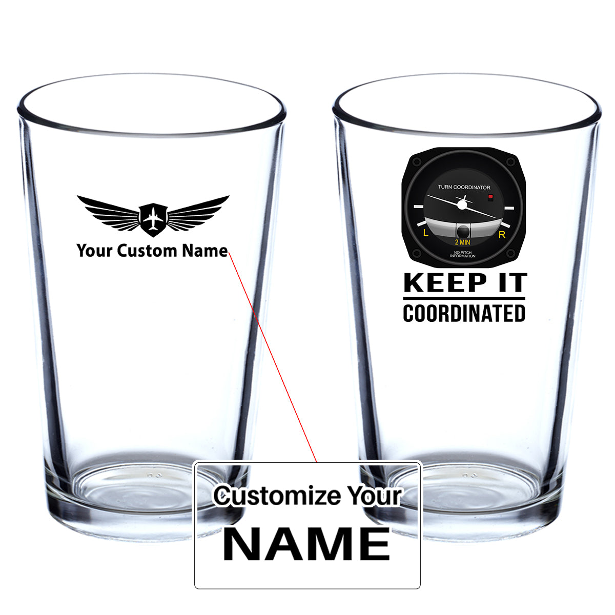 Keep It Coordinated Designed Beer & Water Glasses