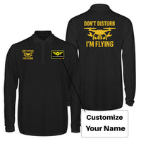 Thumbnail for Don't Disturb I'm Flying Designed Long Sleeve Polo T-Shirts (Double-Side)