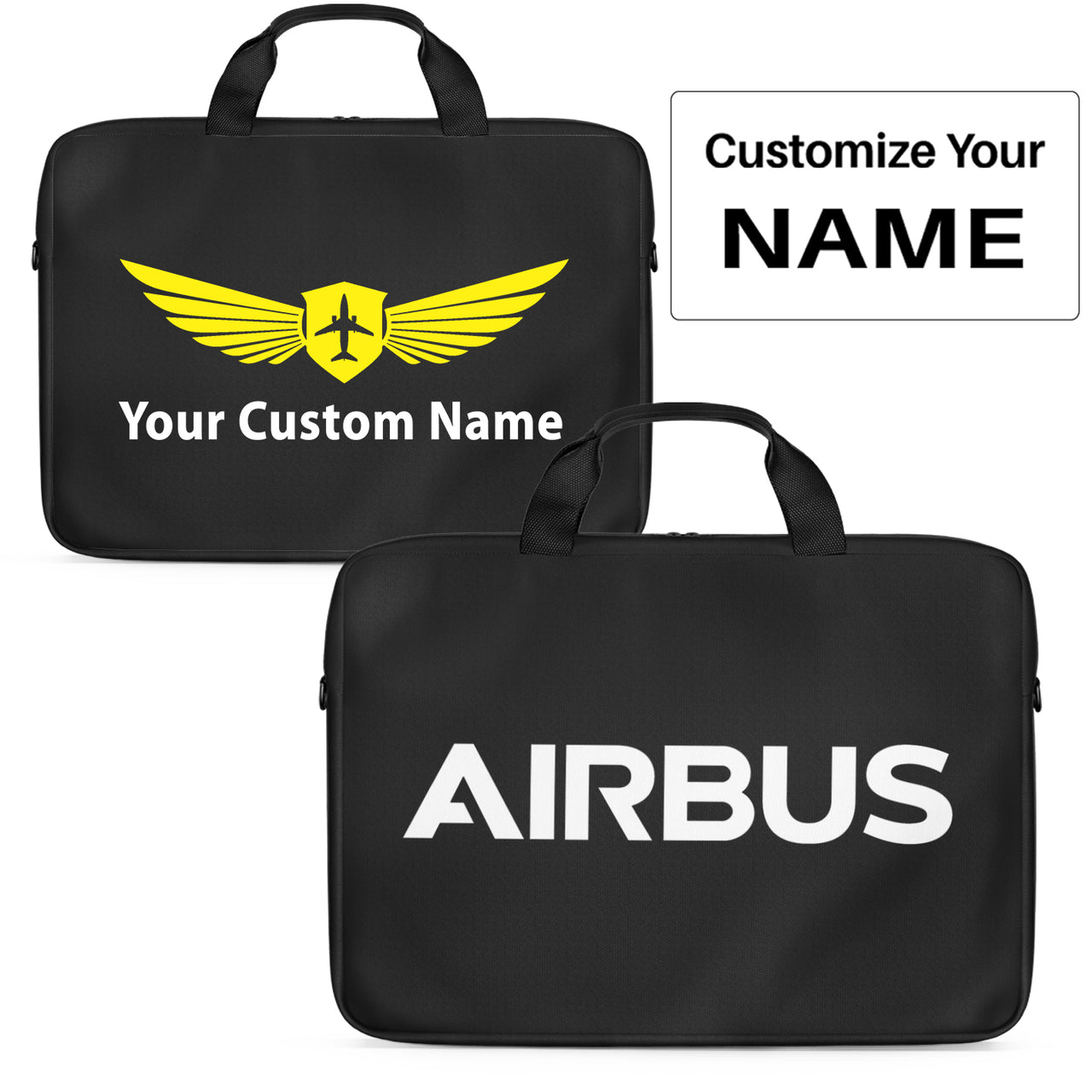 Airbus & Text Designed Laptop & Tablet Bags