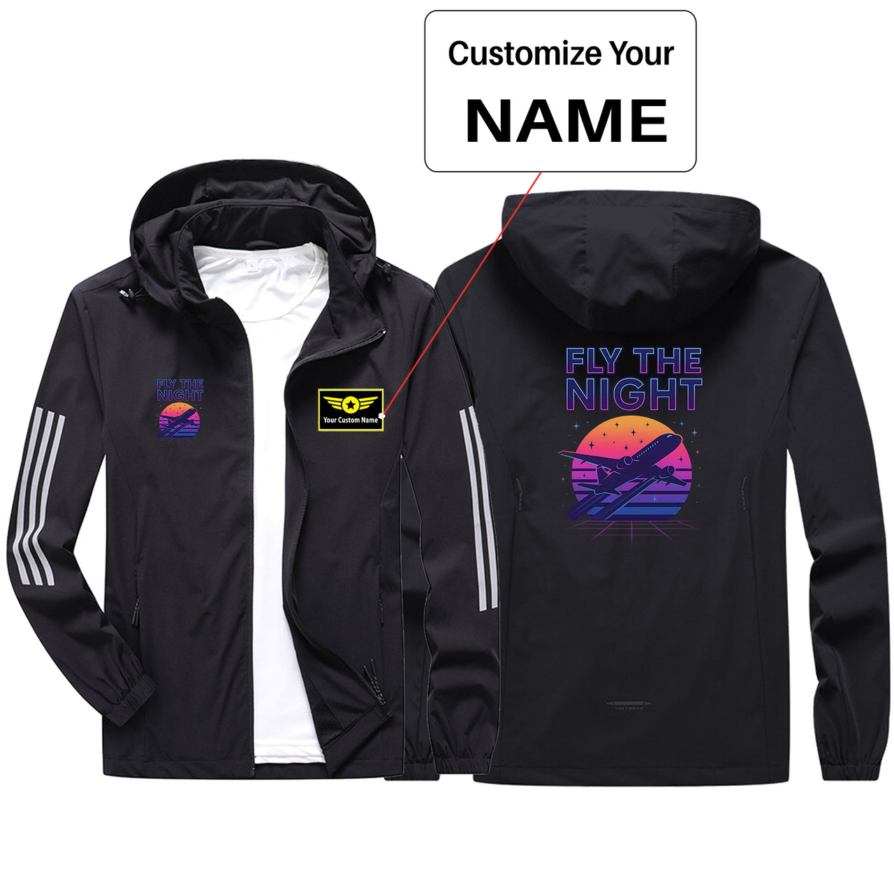 Fly The Night Design Sport & Running Jackets