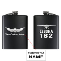 Thumbnail for Cessna 182 & Plane Designed Stainless Steel Hip Flasks