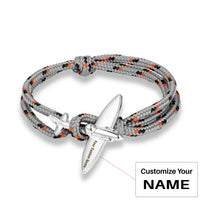 Thumbnail for (Edition 4) - Thinner & Small Airplane Designed Bracelets Silver (Adjustable)