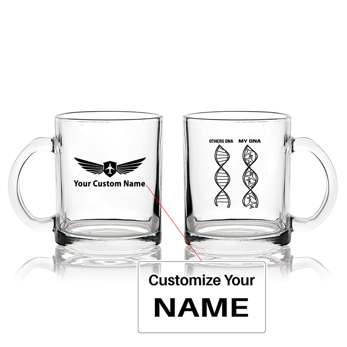 Aviation DNA Designed Coffee & Tea Glasses