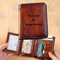 Thumbnail for Custom Design Image Logo Designed Leather Wallets
