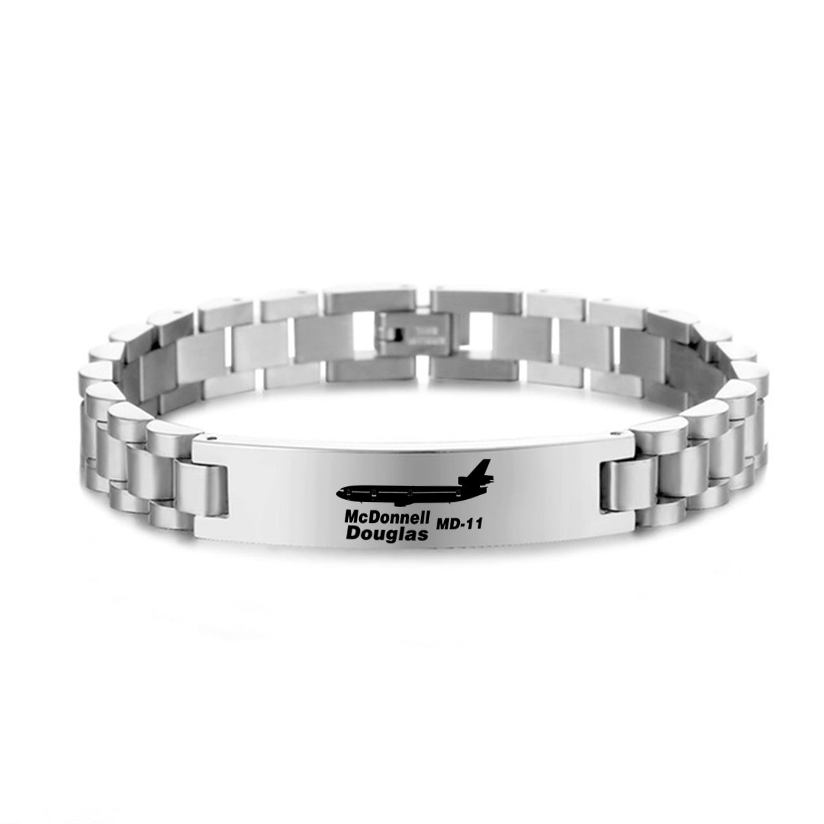The McDonnell Douglas MD-11 Designed Stainless Steel Chain Bracelets