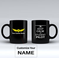 Thumbnail for Student Pilot Designed Black Mugs