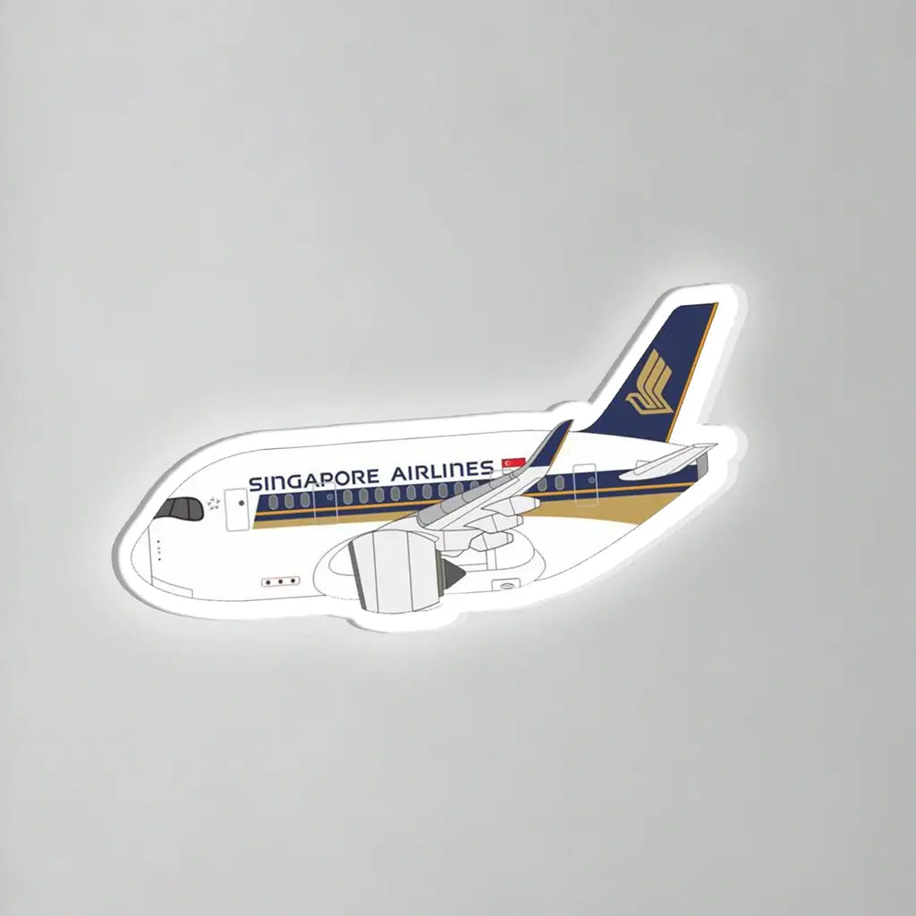 Singapore Airlines Airbus A350 Inductive Wall Led Aircraft & 3D Lamp