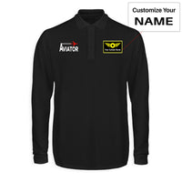 Thumbnail for Aviator Designed Long Sleeve Polo T-Shirts